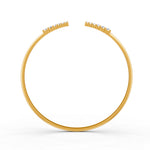Load image into Gallery viewer, 0.15 Ct Round Cut Natural Moissanite Women&#39;s Bangle Bracelets 14K Gold Plated
