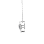 Load image into Gallery viewer, 0.56 Ct Round Cut Moissanite Women&#39;s Cluster Necklace Pendant 14K Gold Plated
