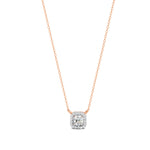 Load image into Gallery viewer, 0.30 Ct Round Cut Moissanite Women&#39;s Halo Necklace Pendant 14K Gold Plated
