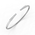 Load image into Gallery viewer, 0.15 Ct Round Cut Natural Moissanite Women&#39;s Bangle Bracelets 14K Gold Plated
