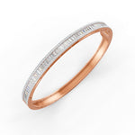 Load image into Gallery viewer, 3.79 Ct Baguette &amp; Round Natural Moissanite Women&#39;s Bangle Bracelet 14K Gold Plated

