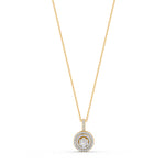 Load image into Gallery viewer, 0.50 Ct Round Cut Moissanite Women&#39;s Cluster Necklace Pendant 14K Gold Plated

