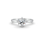 Load image into Gallery viewer, Cushion Cut Real Moissanite Clow Prong Solitaire Ring 14K Gold Plated
