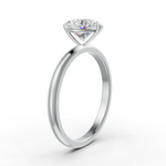 Load image into Gallery viewer, Round Cut Real Moissanite 2 Prong Solitaire Ring 14K Gold Plated
