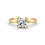 Load image into Gallery viewer, Cushion Cut Real Moissanite Double Prong Solitaire Ring 14K Gold Plated
