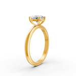 Load image into Gallery viewer, Heart Cut Real Moissanite 4 Prong Solitaire Ring 14K Gold Plated
