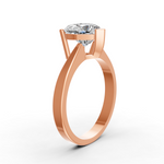 Load image into Gallery viewer, Heart Cut Real Moissanite V Prong Solitaire Ring 14K Gold Plated
