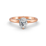 Load image into Gallery viewer, Oval Cut Real Moissanite 4 Prong Solitaire Ring 14K Gold Plated
