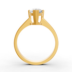 Load image into Gallery viewer, Pear Cut Real Moissanite 3 Prong Solitaire Ring 14K Gold Plated
