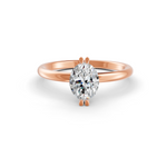 Load image into Gallery viewer, Oval Cut Real Moissanite Double Prong Solitaire Ring 14K Gold Plated
