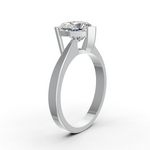 Load image into Gallery viewer, Heart Cut Real Moissanite V Prong Solitaire Ring 14K Gold Plated
