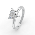 Load image into Gallery viewer, Heart Cut Real Moissanite 3 Prong Solitaire Ring 14K Gold Plated
