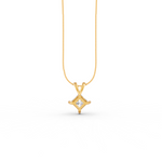 Load image into Gallery viewer, Princess Cut Moissanite Solitaire Pendant 14K Gold Plated
