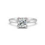 Load image into Gallery viewer, Cushion Cut Real Moissanite Double Prong Solitaire Ring 14K Gold Plated
