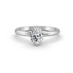 Load image into Gallery viewer, Oval Cut Real Moissanite 4 Prong Solitaire Ring 14K Gold Plated
