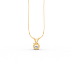 Load image into Gallery viewer, Round Cut Moissanite Solitaire Pendant 14K Gold Plated
