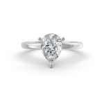 Load image into Gallery viewer, Pear Cut Real Moissanite Claw Prong Solitaire Ring 14K Gold Plated
