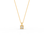 Load image into Gallery viewer, Asscher Cut Moissanite Solitaire Pendant in 14K Gold Plated
