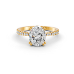 Load image into Gallery viewer, 2.50Ct Oval Cut Moissanite Women Engagement Ring 14K Gold Plated
