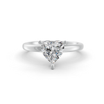 Load image into Gallery viewer, Heart Cut Real Moissanite 3 Prong Solitaire Ring 14K Gold Plated
