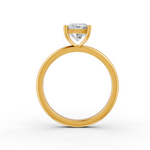 Load image into Gallery viewer, Cushion Cut Real Moissanite 4 Prong Solitaire Ring 14K Gold Plated
