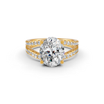 Load image into Gallery viewer, 3.50Ct Oval Cut Moissanite Women Engagement Ring 14K Gold Plated
