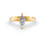 Load image into Gallery viewer, Marquise Cut Real Moissanite 2 Prong Solitaire Ring 14K Gold Plated
