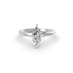 Load image into Gallery viewer, Marquise Cut Real Moissanite 4 Prong Solitaire Ring 14K Gold Plated
