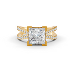 Load image into Gallery viewer, 3Ct Princess Cut Moissanite Women Engagement Ring 14K Gold Plated
