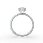 Load image into Gallery viewer, Pear Cut Real Moissanite 5 Prong Solitaire Ring 14K Gold Plated
