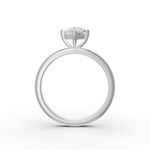 Load image into Gallery viewer, Pear Cut Real Moissanite Claw Prong Solitaire Ring 14K Gold Plated
