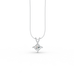 Load image into Gallery viewer, Princess Cut Moissanite Solitaire Pendant 14K Gold Plated
