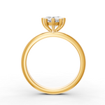 Load image into Gallery viewer, Heart Cut Real Moissanite 5 Prong Solitaire Ring 14K Gold Plated
