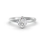 Load image into Gallery viewer, Round Cut Real Moissanite 4 Prong Solitaire Ring 14K Gold Plated
