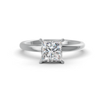 Load image into Gallery viewer, Prince Cut Real Moissanite 4 Prong Solitaire Ring 14K Gold Plated
