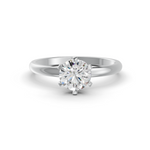 Load image into Gallery viewer, 2Ct Round Moissanite Solitaire Engagement Ring 14K White Gold Plated
