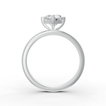 Load image into Gallery viewer, Heart Cut Real Moissanite 3 Prong Solitaire Ring 14K Gold Plated
