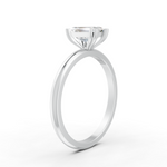 Load image into Gallery viewer, Emerald Cut Real Moissanite Double Prong Solitaire Ring 14K Gold Plated
