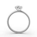 Load image into Gallery viewer, 2Ct Round Moissanite Solitaire Engagement Ring 14K White Gold Plated
