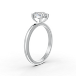 Load image into Gallery viewer, Pear Cut Real Moissanite 5 Prong Solitaire Ring 14K Gold Plated
