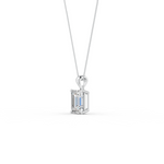 Load image into Gallery viewer, Emerald Cut Moissanite Solitaire Pendant 14K Gold Plated
