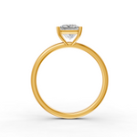 Load image into Gallery viewer, Prince Cut Real Moissanite 4 Prong Solitaire Ring 14K Gold Plated
