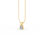 Load image into Gallery viewer, Round Cut Moissanite Solitaire Pendant 14K Gold Plated
