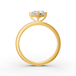 Load image into Gallery viewer, Heart Cut Real Moissanite 3 Prong Solitaire Ring 14K Gold Plated
