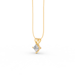 Load image into Gallery viewer, Princess Cut Moissanite Solitaire Pendant 14K Gold Plated
