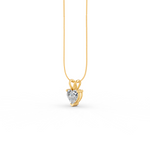 Load image into Gallery viewer, Heart Cut Moissanite Solitaire Pendant 14K Gold Plated
