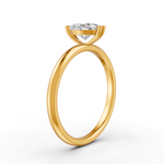 Load image into Gallery viewer, Oval Cut Real Moissanite Double Prong Solitaire Ring 14K Gold Plated
