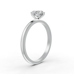 Load image into Gallery viewer, Oval Cut Real Moissanite 4 Prong Solitaire Ring 14K Gold Plated
