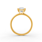 Load image into Gallery viewer, Prince Cut Real Moissanite Double 4 Prong Solitaire Ring 14K Gold Plated
