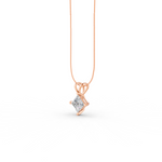 Load image into Gallery viewer, Princess Cut Moissanite Solitaire Pendant 14K Gold Plated
